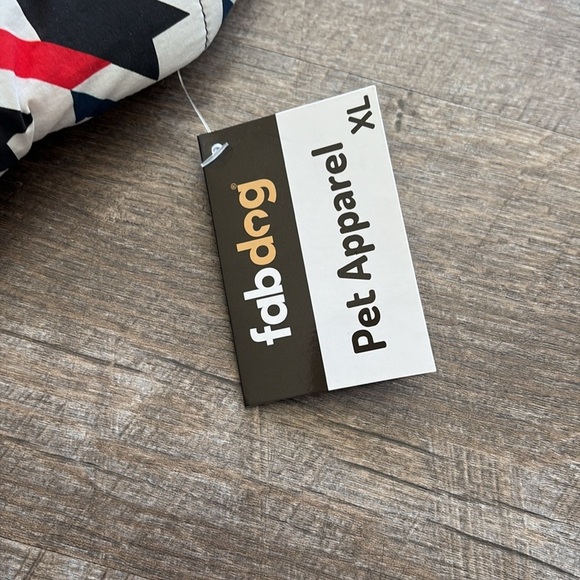 Fab Dog XL Houndstooth Puffer Dog Jacket – Red/Black | Cozy Streetwear for Pets - Picture 4 of 5